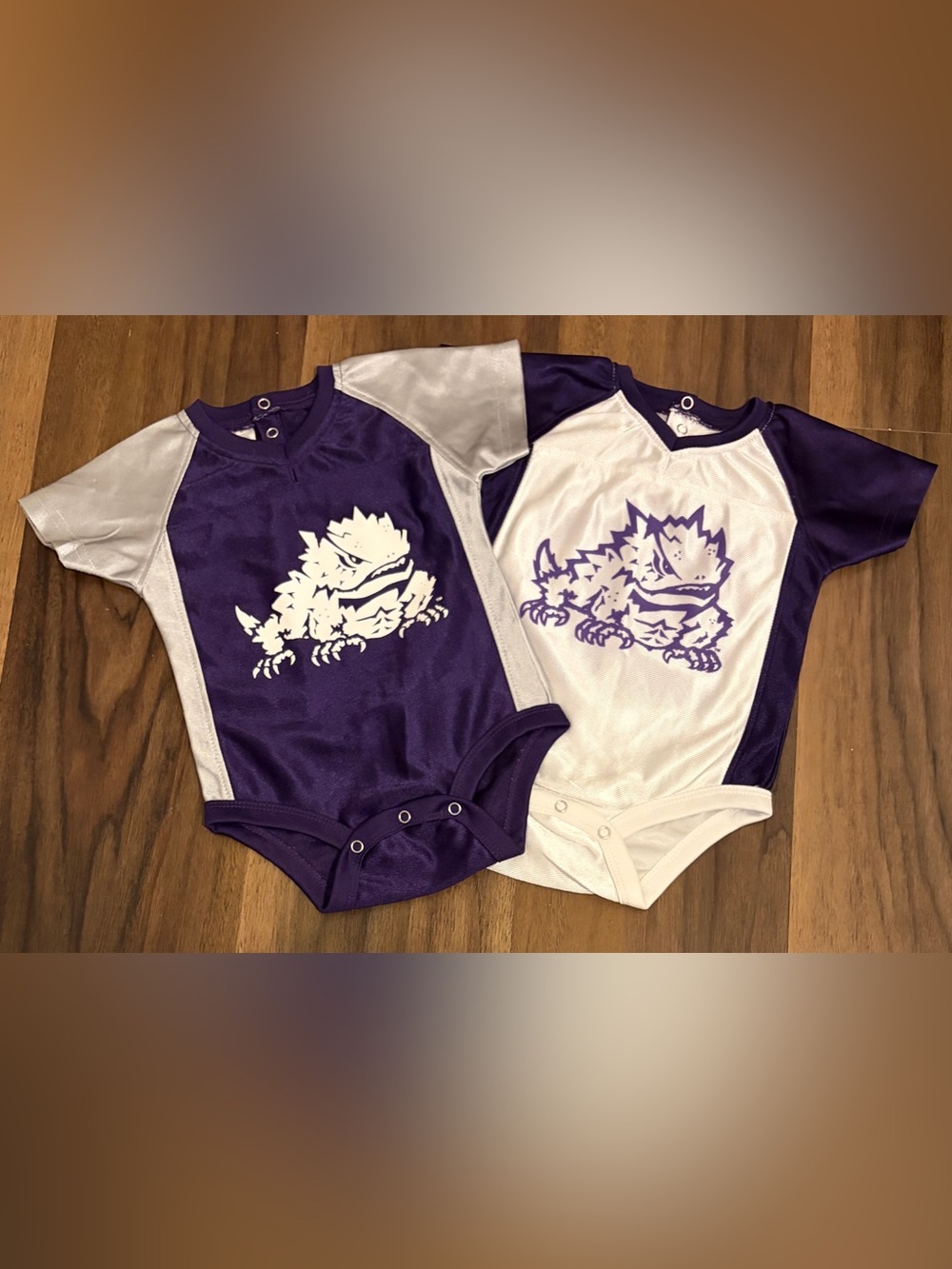 Texas Christian University Baby Jersey Onesie Bundle